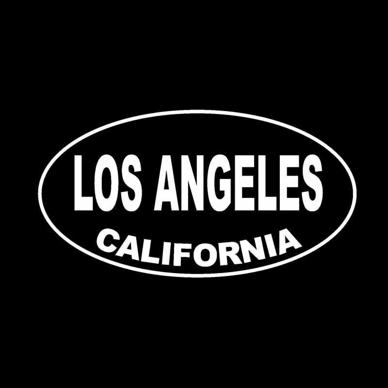YJZT 13 7 см * 3 LOS ANGELES CALIFORNIA овальные автомобильные наклейки виниловые черные и