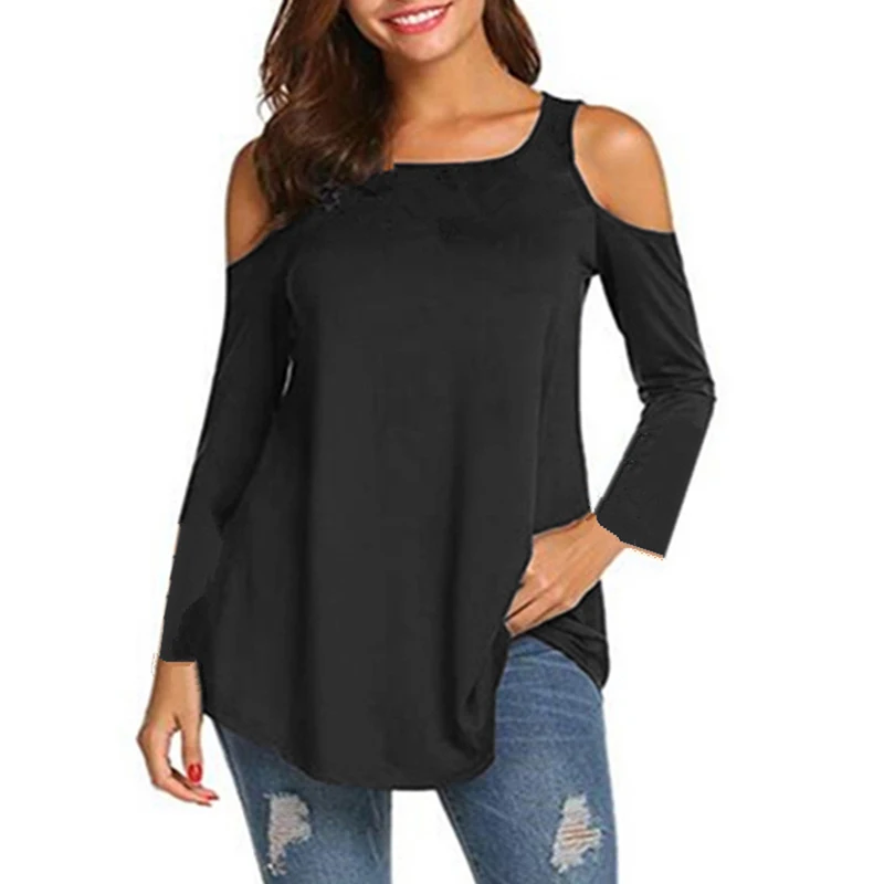 Новинка 2019 сексуальные женские футболки без бретелек на плечо повседневные