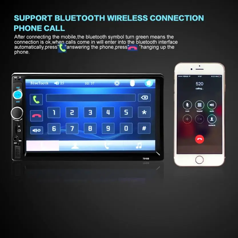 Новое поступление автомобильный mp3-плеер 7 ''HD Bluetooth Сенсорный экран стерео радио 2 DIN FM/MP5/mp3/USB/AUX автомобильные стерео плееры j23