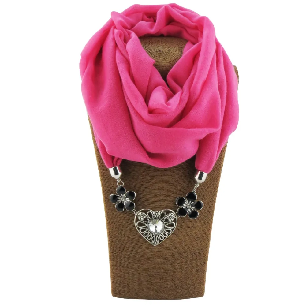 Женский шарф RUNMEIFA однотонный и Ювелирный ожерелье шарфы с подвесками Женская