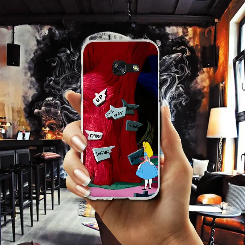 Soft Silicone TPU Phone Cases For Samsung Galaxy A3 A5 A7 J1 J2 J3 J4 J5 J6 J7 2016 2017 2018 Cover Alice In Wonderland |