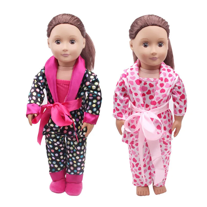 5 шт. одежда Обувь для 18 дюймов American Girl нашего поколения куклы пижамный комплект