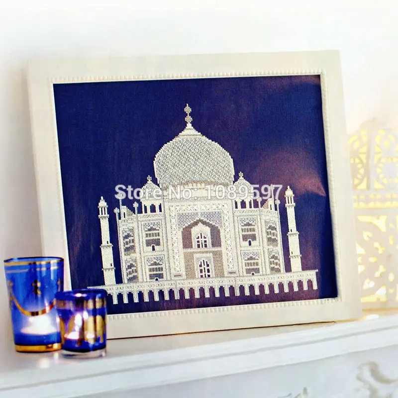 

Fishxx cross-stitch Cross224-4 scenery the castle palace purplish blue cloth
