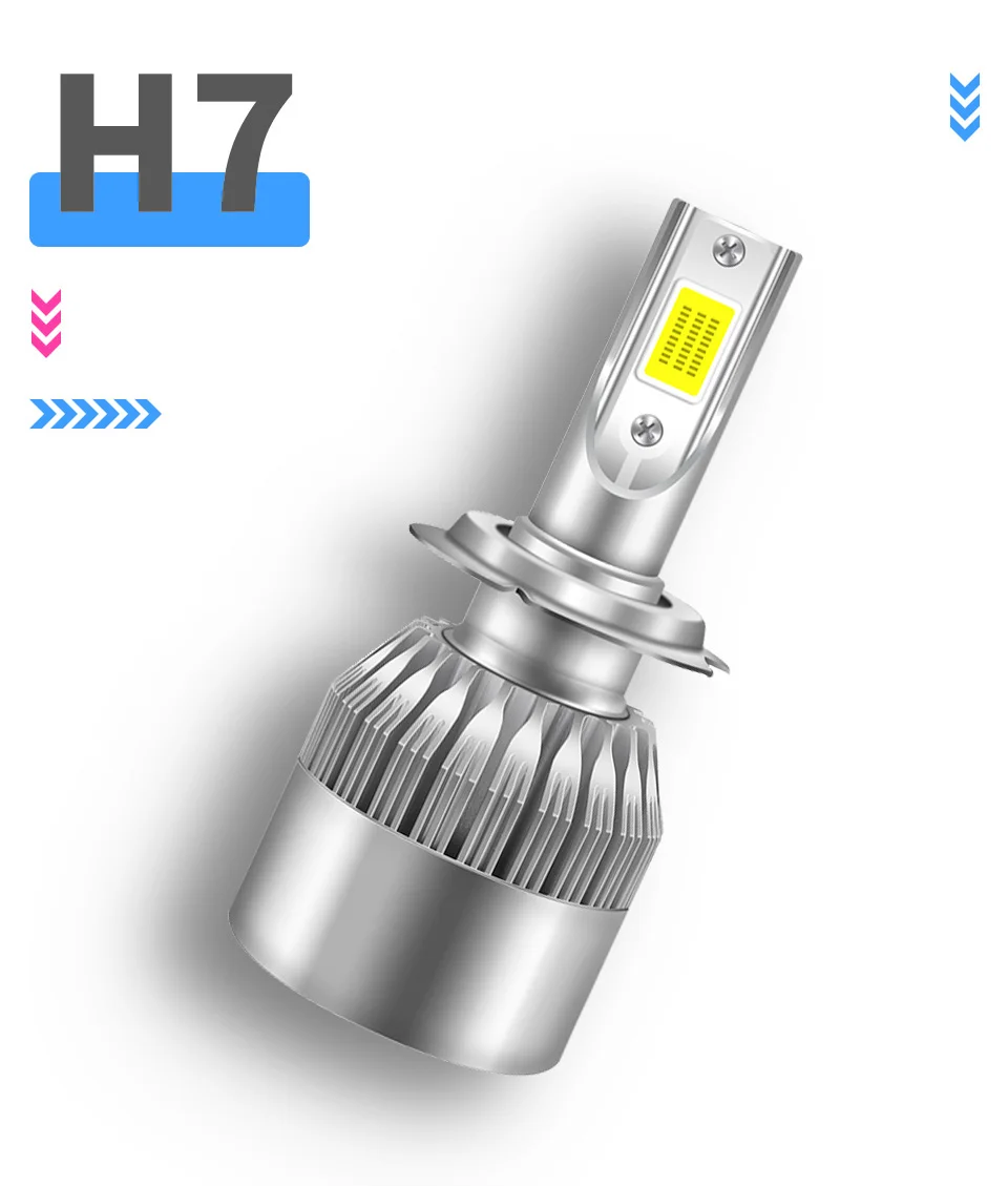 Zarpooz светодиодный фары 12 V H7 светодиодный H4 светодиодный HB2 H1 H3 H11 HB3 9005 HB4 9006 9004 9007 72 W 8000lm автомобильная лампа для стайлинга Automotivo