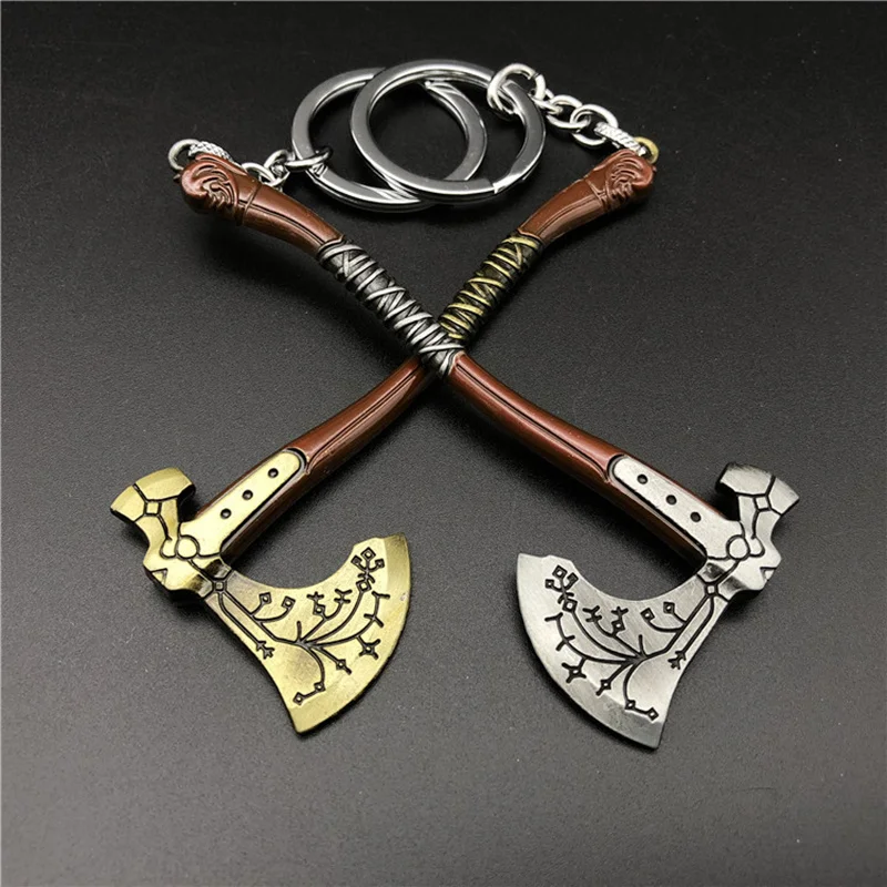 God of war 4 брелок для ключей Kratos Guardian Shield Ice Axe круглый кулон игры Dorpshipping модные