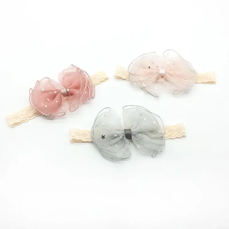 

Kids Elastic Floral Headband Hair Girls baby Kawaii Bowknot Solid for hair turban Headwear Baby Girls Headband