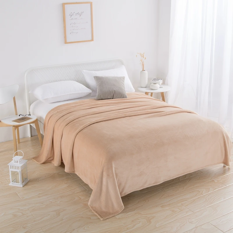 Однотонное Фланелевое флисовое ультра мягкое одеяло Twin Queen King Size легкое плюшевое