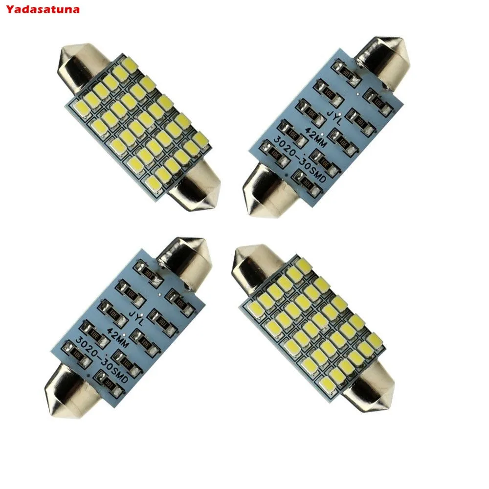 Комплект 10 ламп C5W Torpedo 30 SMD светодиоды светильник Smd светильники Super Branca 41 мм 42 DC 12 В