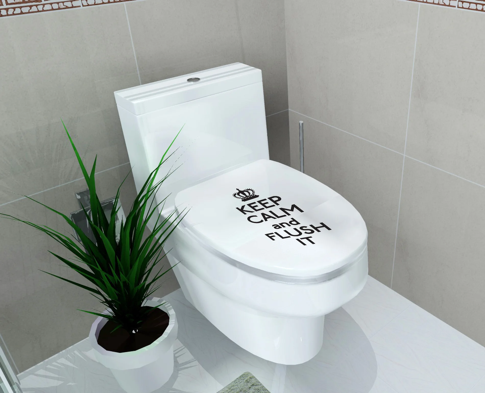 

Waterproof Diy Keep Calm And Flush It Vinyl Toilet Wall Stickers Quotes Letter Bathroom Decoration Wall Decals Home Decor Mural