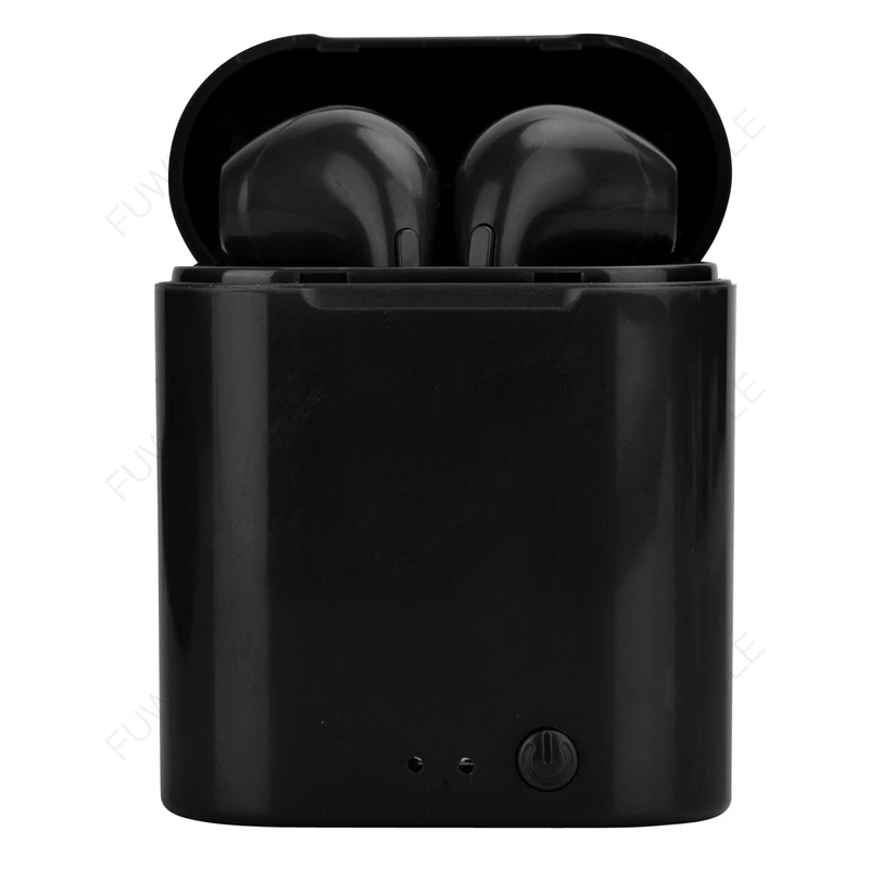Black No Box I7 Mini TWS, беспроводные Bluetooth 5,0 наушники, всплывающие двойные наушники с зарядным устройством, микрофон, Спортивная гарнитура для телефона xiaomi huawei - Цвет: Black No Box