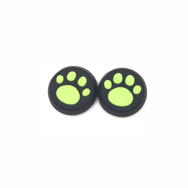 Green Paw 1 пара = 2 шт силиконовый джойстик для пальца с кошачьей лапой и черепом для PS3 PS4 Pro Slim Xbox 360 - Цвет: Green Paw