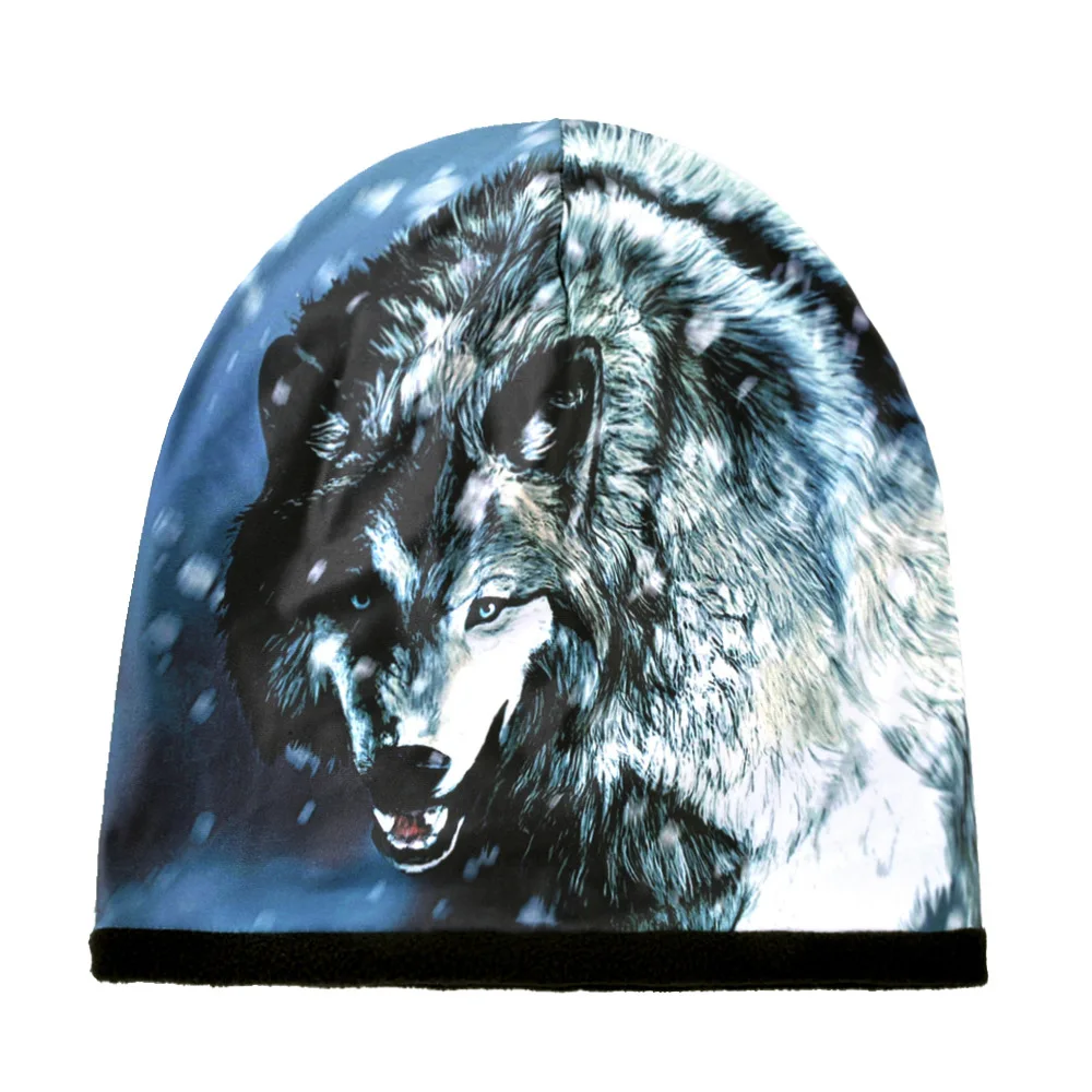 Skullies Beanie Мужская зимняя Осенняя вязаная шляпа теплая флисовая подкладка