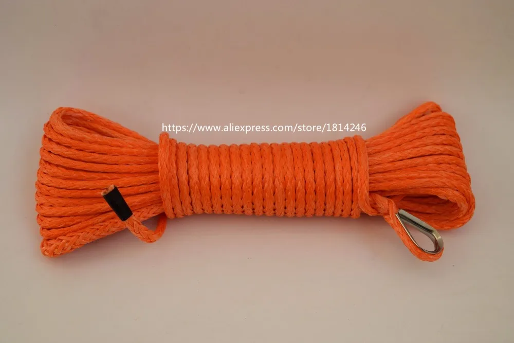 

Orange 4mm*15m ATV Winch Line,Synthetic Winch Rope,Tow Rope Car,ATV Winch Cable,UHMWPE Rope