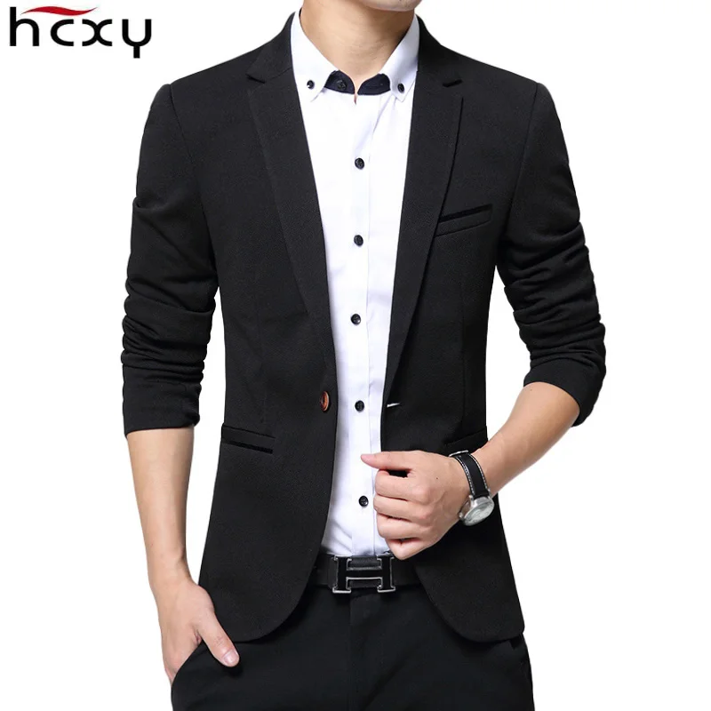 2019 Демисезонный модные Для мужчин Блейзер пиджаки мужской Smart Повседневное