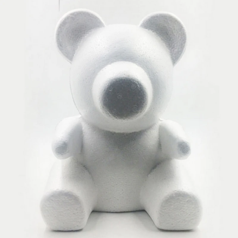 20x13cmPearl bear 15*10 см моделирование пенополистирола пенопласт медведь модель ручной работы материал Diy медведь Рождественская вечеринка украшения поставки подарки - Цвет: 20x13cmPearl bear