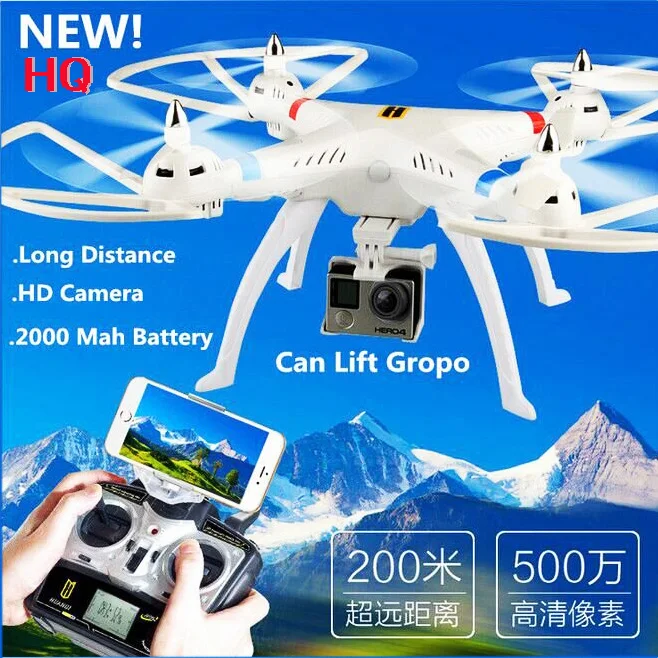 Hq999 2 4G 4CH RC Дрон Квадрокоптер вертолет с 5.0MP Wifi FPV камера может Лифт Gropp на большие