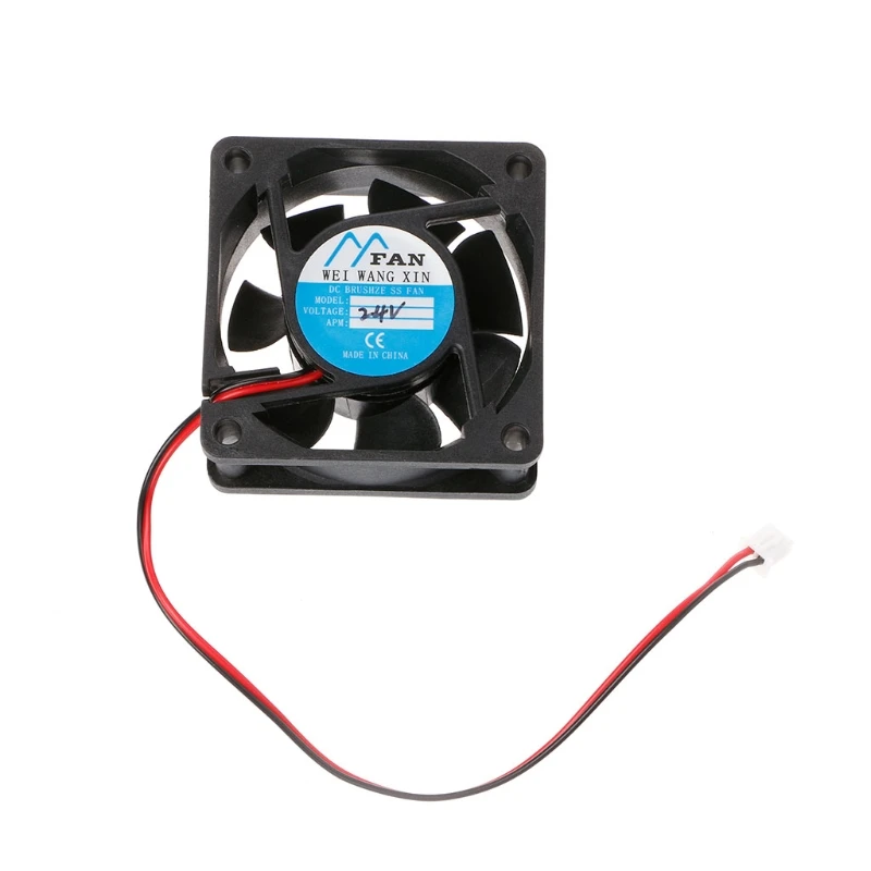 

6025 DC 12V 24V 2-Pin Cooler Brushless PC CPU Case Cooling Fan 60mm-60mm-25mm