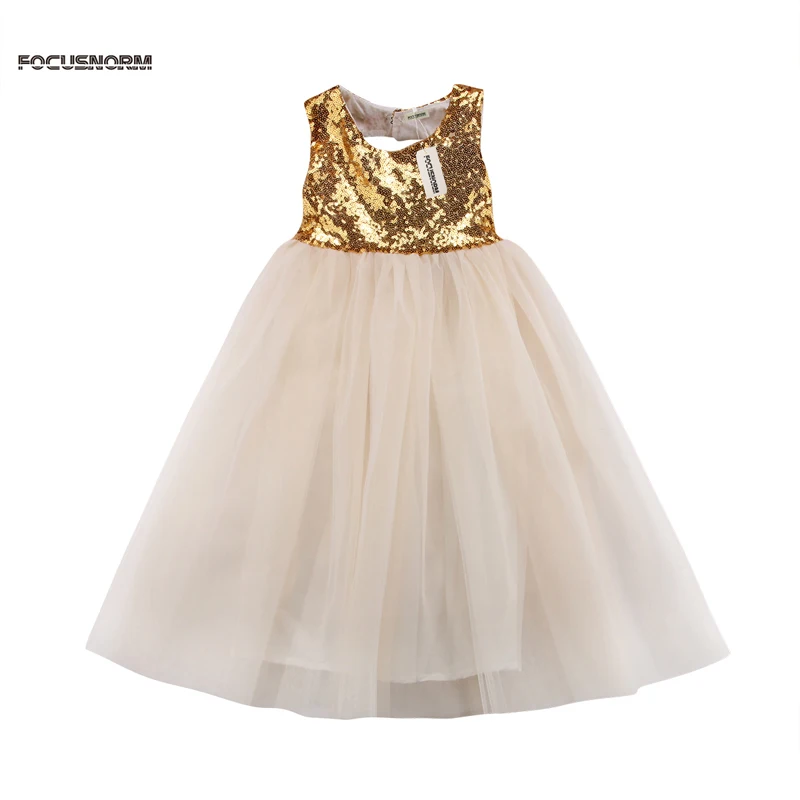Princess Fashion Dress Toddler Baby Girls 2-8Y Sleeveless Sequined Back Hollow Out Bow Lace Tutu Ankle-Length 2 Style | Детская одежда