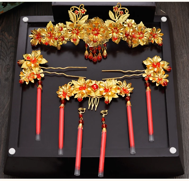 6 шт. китайский традиционный головной убор невесты аксессуары для волос