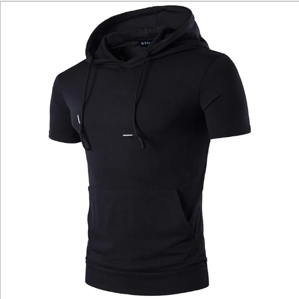 

ZOGAA 2020 Men tops Summer Sleeveless Solid Hoodies Casual Solid Simple Hooded Sweatshirts Bodybuilding Sportswear 8 colors