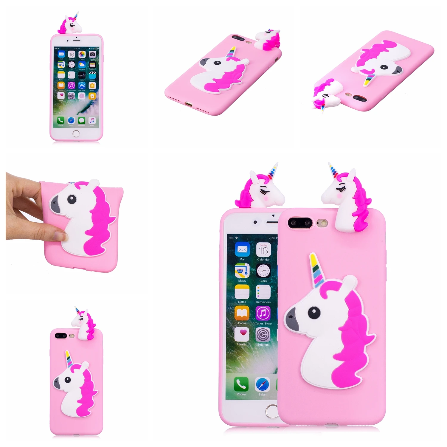 Чехол для iPhone 5 5s SE 6 6s 6splus 7 8 8Plus X милый чехол карамельного цвета с 3D рисунком