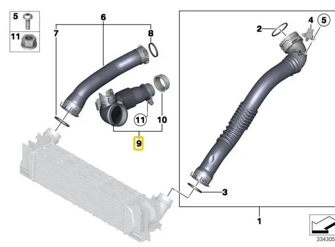 Трубка воздухозаборника для BMW F20 F30 F10 X1 X3 X5 125i 320i 328i 520i N20 13717605638 1 шт. | Автомобили и