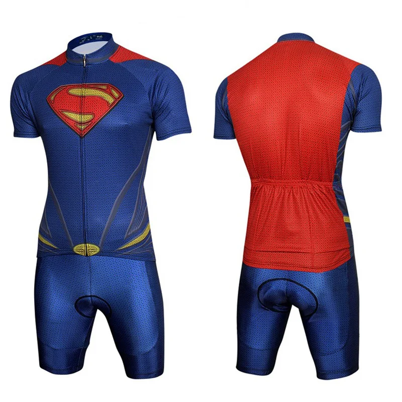 Мужские короткие топы Super Hero летняя одежда для велоспорта быстросохнущая