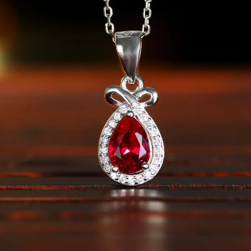 DMCPFP016 изысканное ожерелье с кулоном настоящее 925 пробы Серебряное кубическим