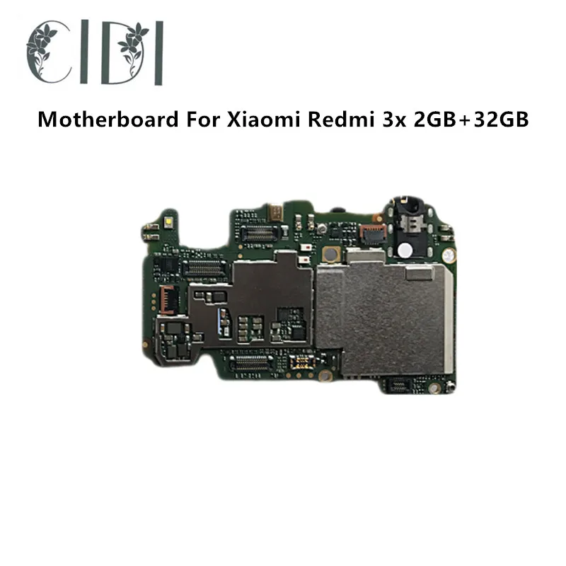 

Full Working Unlocked For Xiaomi Redmi 3x 2GB+32GB Motherboard Logic Mother Circuit Board