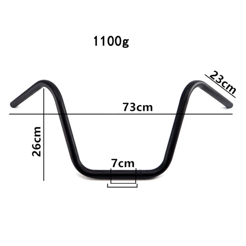 22 мм сталь мотоцикл High Rider руль бары Кафе Racer Cruisers хром черный подходит для