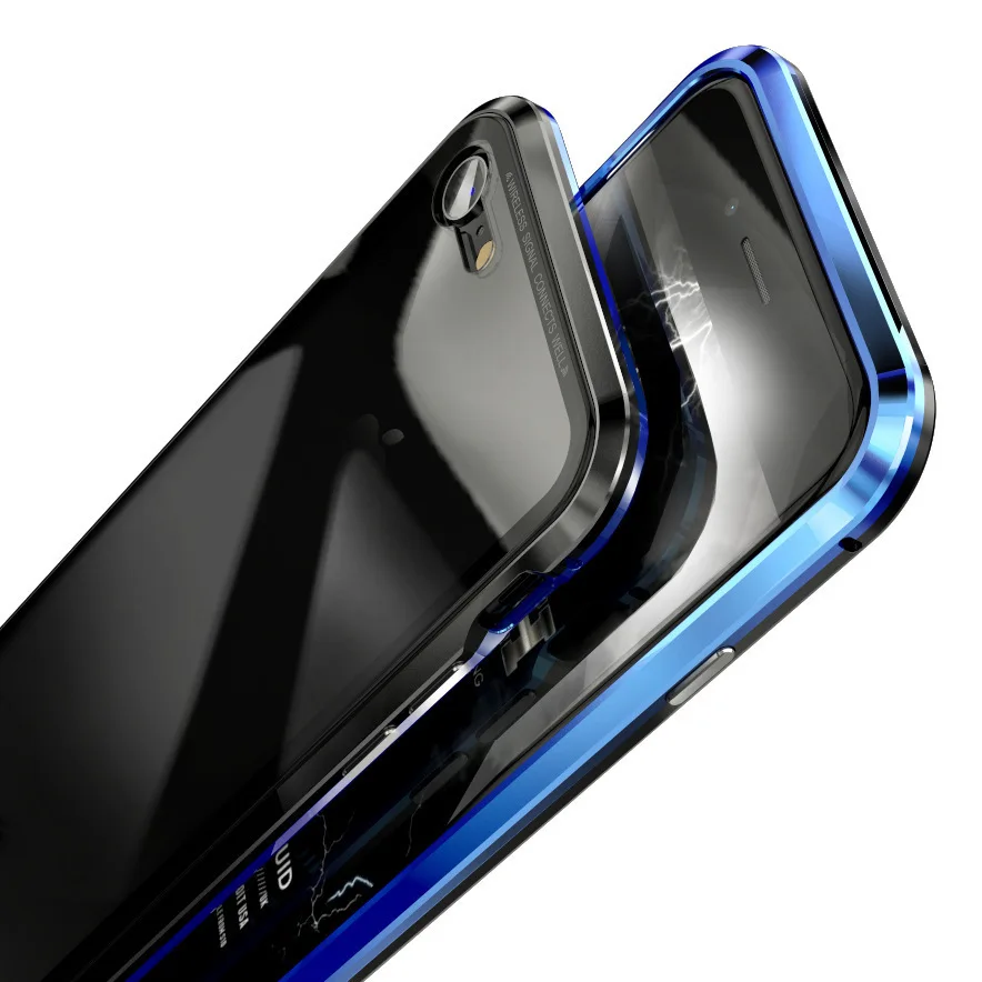 For Samsung Galaxy S9 Plus Magnetic Glass Case Metal Aluminum Frame + Back Cover 9H Hardness Tempered Phone Cases 2018 |