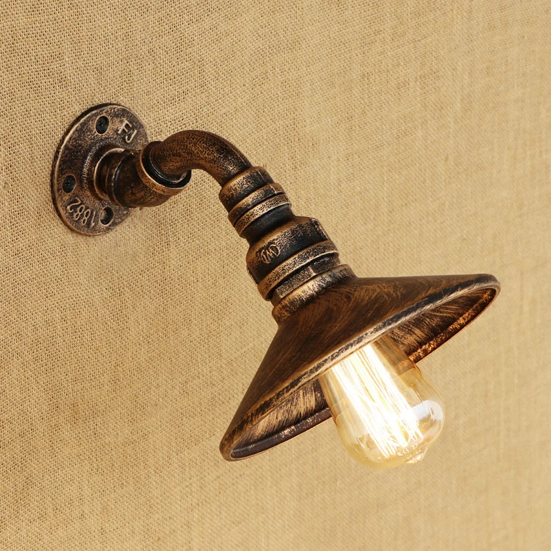 Винтажный Железный настенный светильник в стиле индастриал E27 220 В| |