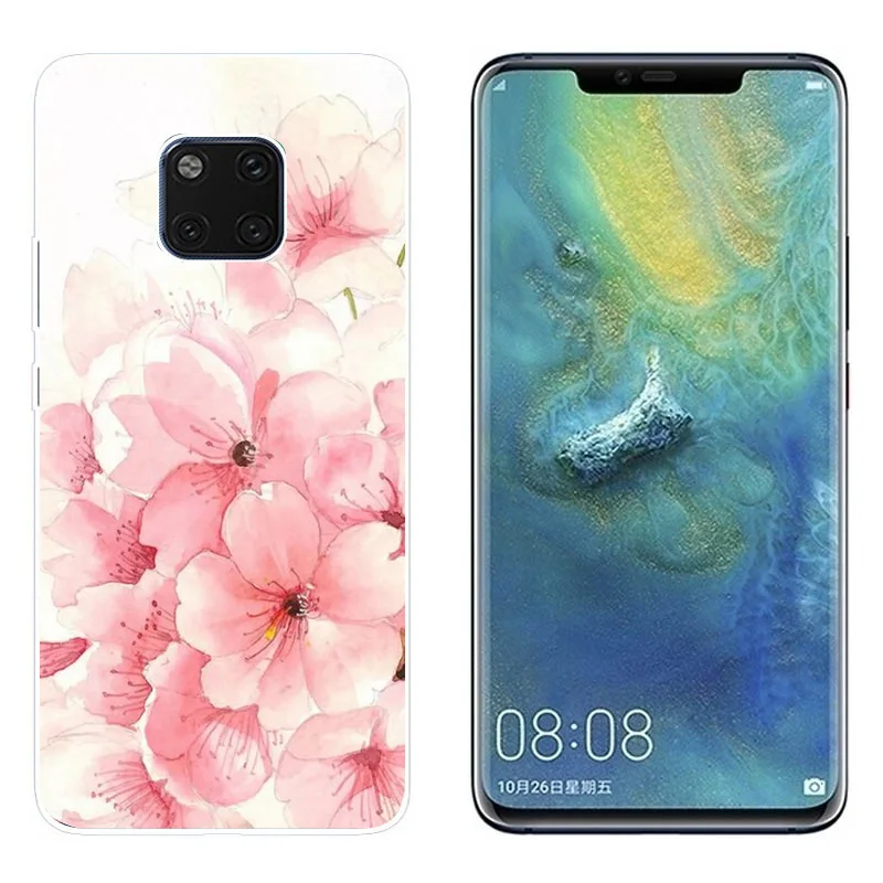 For Huawei Mate 20 Pro Case Luxury Soft Back Cover Lite Mate20 Cartoon Cat Silicone Phone Cases |