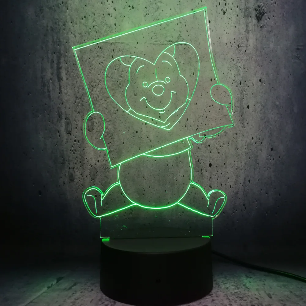 Светодиодная лампа Happy Winnie для детей декор спальни атмосфера история ночные
