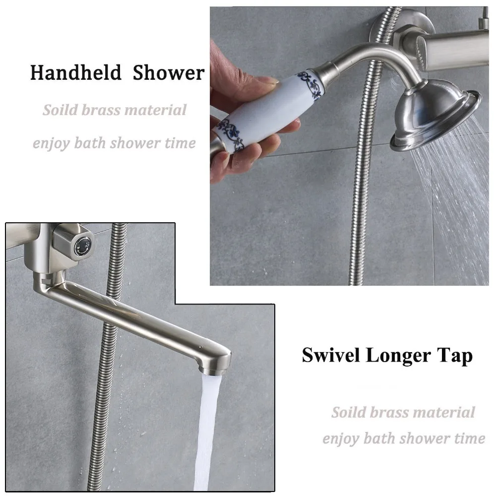 Смеситель для ванны с начесом из никеля смеситель ванной комнаты в телефонном