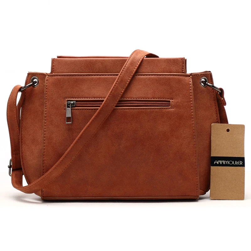 Annmouler Brand New Women Bags Pu Leather Designer Shoulder Bag Casual Crossbody Messenger for Ladies Solid Color Handbags | Багаж и сумки