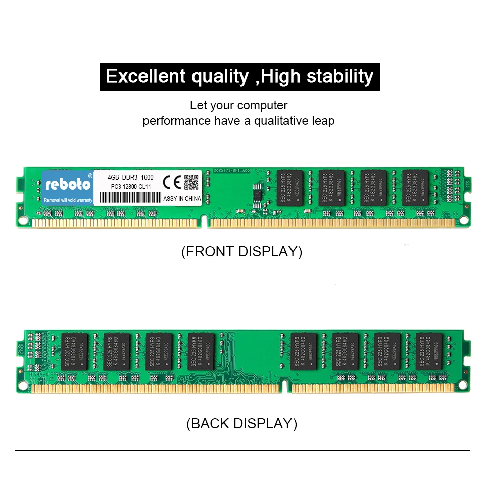 Оперативная память Reboto DDR3 2 Гб 4GB1066mhz/1333 mhz/1600 MHZ PC3 8500/PC3 10600/PC3 12800|ram memory|desktop ramddr3 2gb |