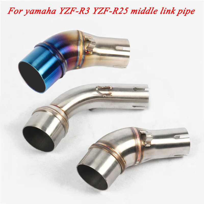Для Yamaha YZF R3 мотоциклетная средняя Соединительная труба из нержавеющей стали для