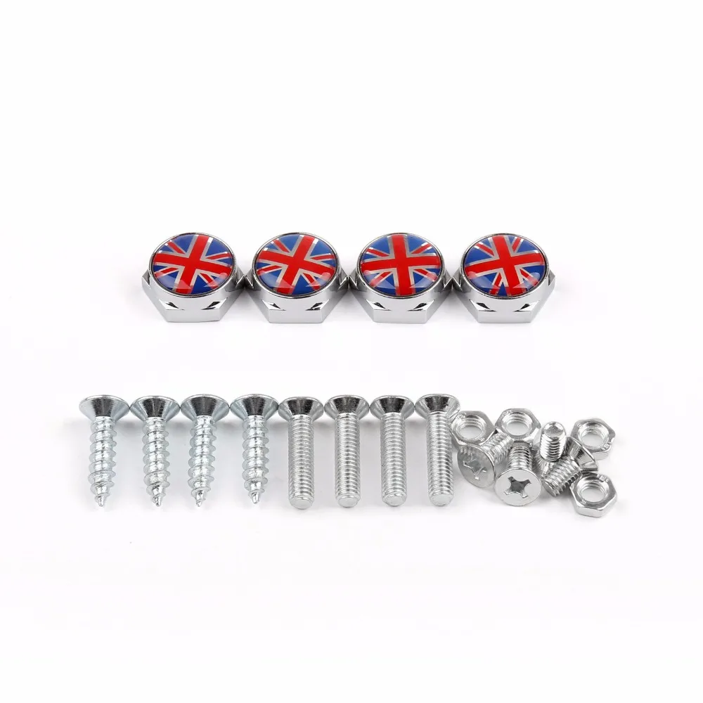 Areyourshop хромированная металлическая рамка для номерного знака болт крышка Mini Cooper 4