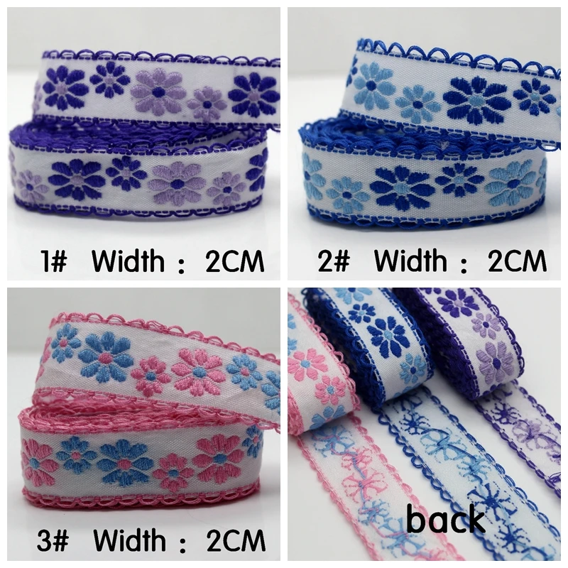 Ethnic lace Polyester cotton ribbon embroidered jacquard trim webbing embellishments for sewing 3yards/lot Width 2CM | Дом и сад