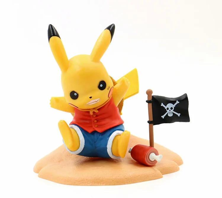 Takara Tomy Покемон Аниме Пикачу Косплей One Piece Луффи фигурки коллекционные игрушки 12