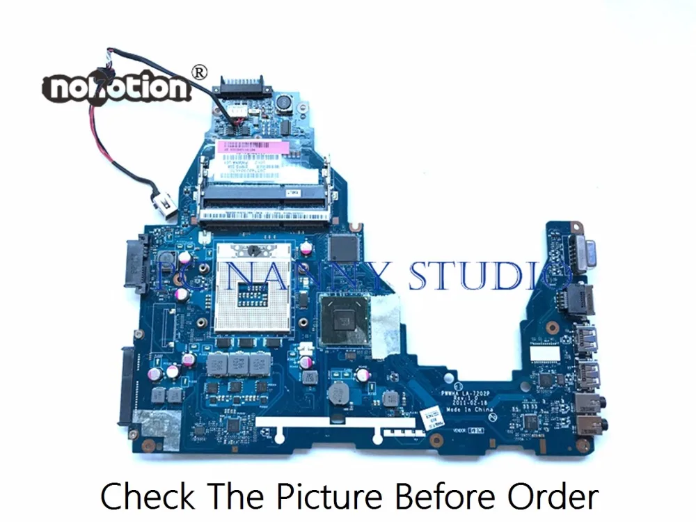 Pcnanny для Toshiba Satellite C660 Материнская плата ноутбука K000124370 PWWHA LA 7202P DDR3 HM65