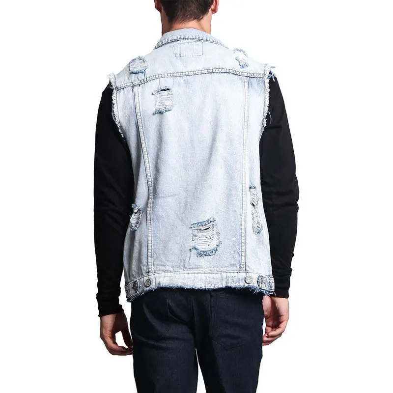 Летний мужской джинсовый жилет Modis большого размера большой свободный M-XXL XXXL