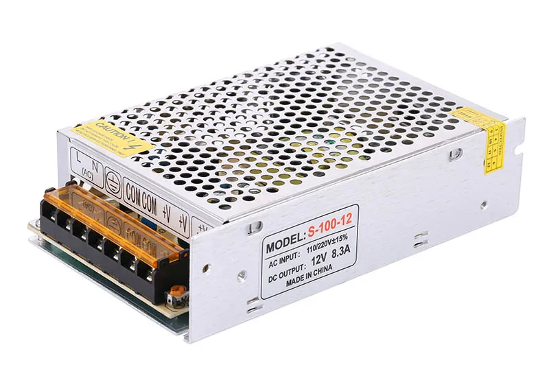Одиночный выход импульсный источник питания 12 V 8.3A 100W Трансформатор 110V 220V AC к DC SMPS