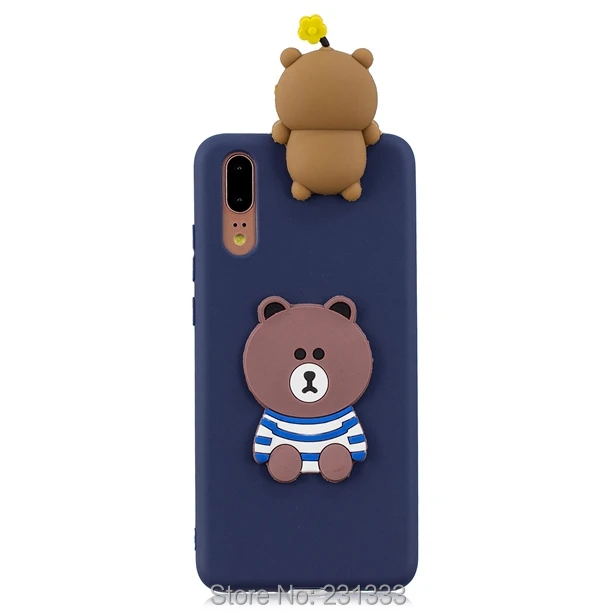 Мягкий ТПУ чехол C ku 3D с мультяшным фламинго для Huawei P20 LITE PRO милый изображением