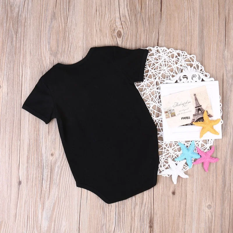 

DERMSPE Casual Newborn Baby Boy Girl Short Sleeve Letter Print Who Needs I've Got My Big Brothers Romper Baby Clothes