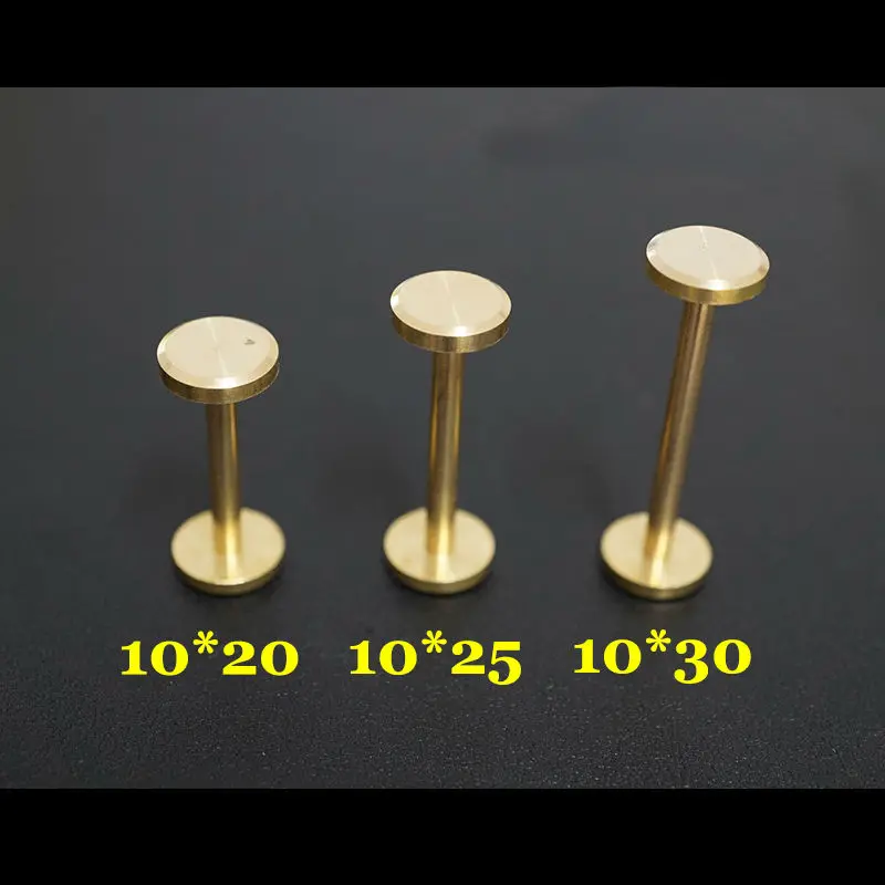 50pc Q14-10x20 Solid Brass belt screw Chicago Screw Leathercraft |
