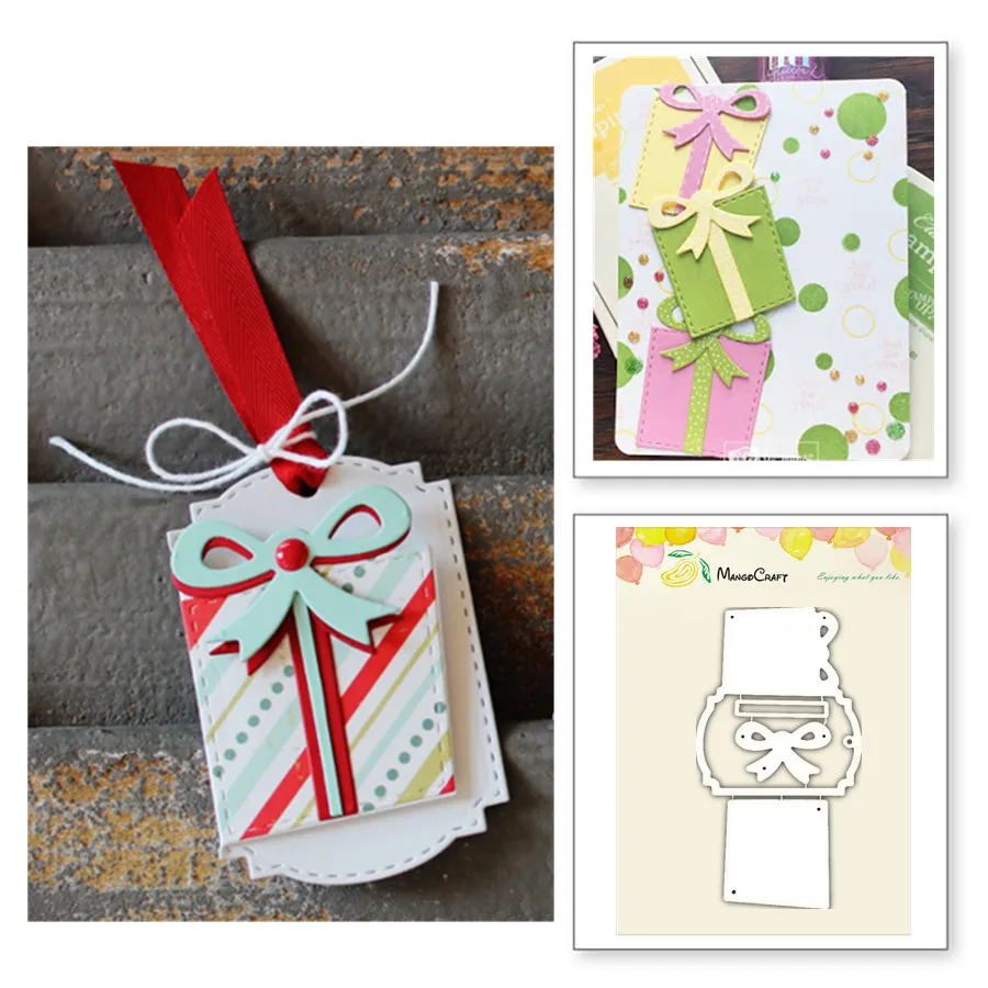 Коробка для рождественских подарков металлическая режущая рамка рукоделия