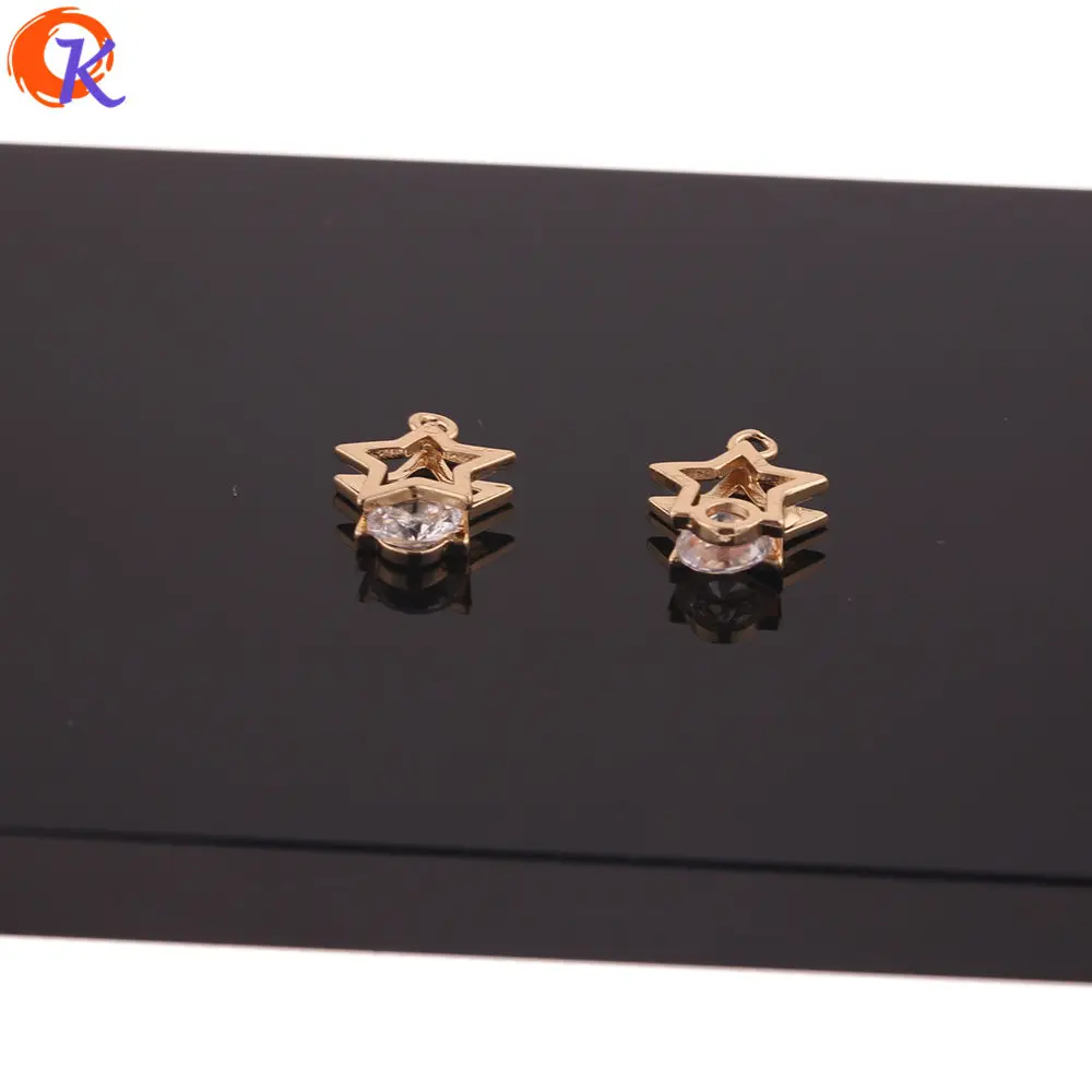 Cordial Design 50Pcs 11*16MM Jewelry Accessories/CZ Earrings Connectors/Star Shape/Charms/DIY Making/Hand Made/Earring Findings | Украшения