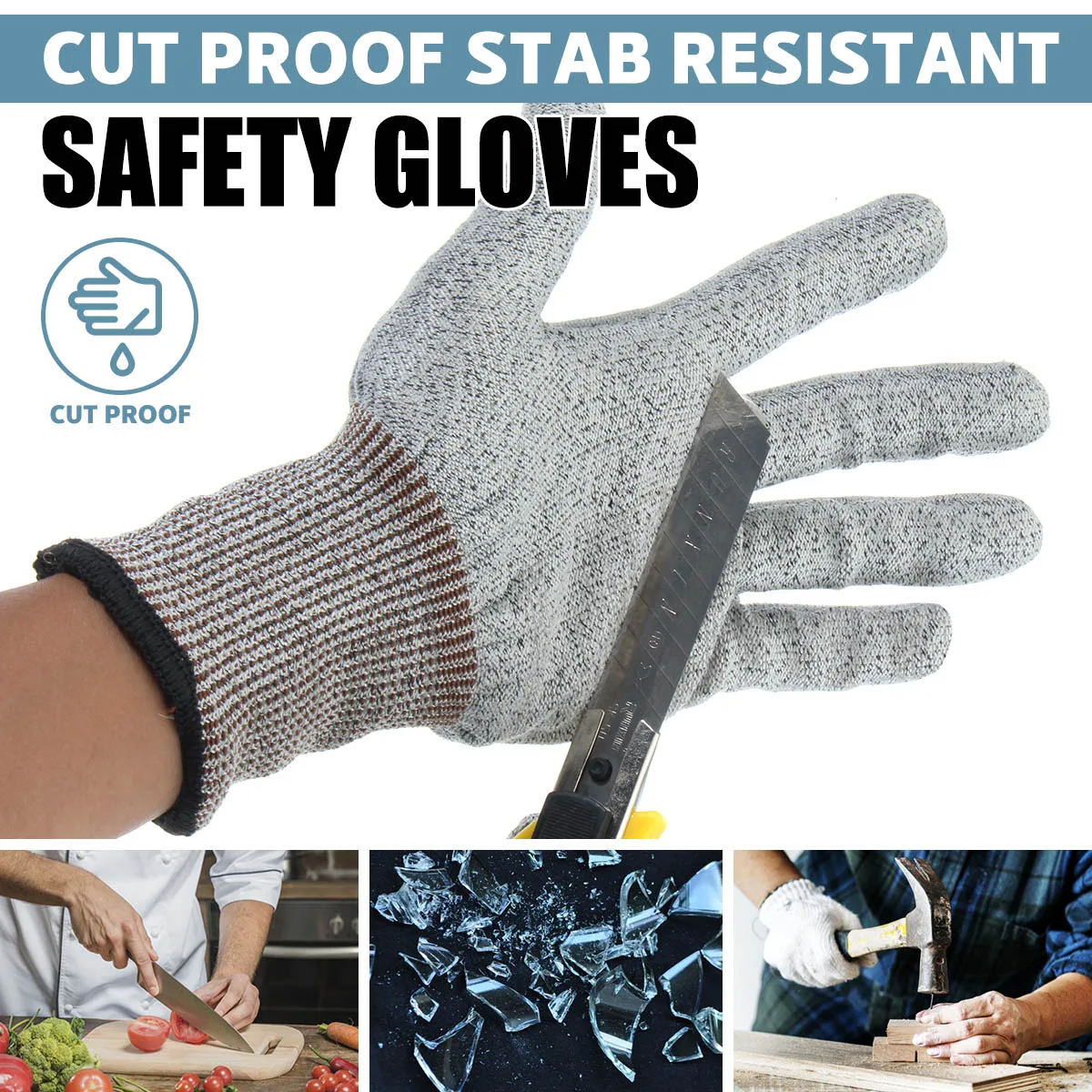 Перчатки для мясника Aomily 5 классов из нержавеющей стали|Перчатки и рукава